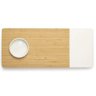Tábua Cortar Carne Bambu Detalhe Branco Recipiente - Mor - 1