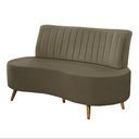Ver imagem 2 de Sofá Decorativo 1,35m 2 Lugares Katara Veludo Capuccino- Gran Belo