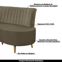 Ver imagem 3 de Sofá Decorativo 1,35m 2 Lugares Katara Veludo Capuccino- Gran Belo