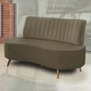 Ver imagem 1 de Sofá Decorativo 1,35m 2 Lugares Katara Veludo Capuccino- Gran Belo