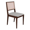 Ver imagem 4 de Conjunto com 4 Cadeiras de Jantar Estofada Suellen em Madeira e Mdf Castanho Linho Cinza Prata
