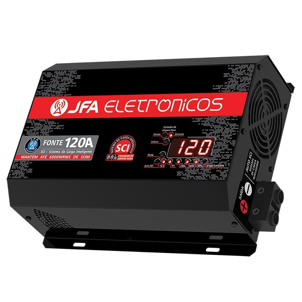 Fonte Carregador Bateria Jfa 120a bivolt automatico display - 1