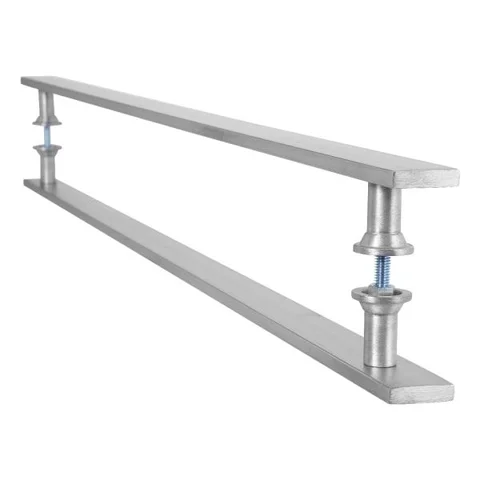Puxador Barra Chata Inox Escovado Para Porta Madeira 50 cm