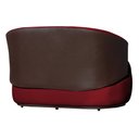 Ver imagem 2 de Namoradeira 2 Lugares Orgânica Decorativa Beatriz Veludo Vermelho/pu Marrom - Montanaris Decor