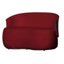 Ver imagem 1 de Namoradeira 2 Lugares Orgânica Decorativa Beatriz Veludo Vermelho/pu Marrom - Montanaris Decor