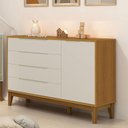 Ver imagem 2 de Cômoda com Porta Classic Elfe Areia Acetinado Savana Amadeirado - Reller