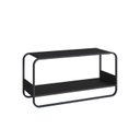 Ver imagem 4 de Sapateira com Banco Orgânica Curva 90cm com Pé Metal 100% BP Luna Preto