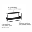 Ver imagem 5 de Sapateira com Banco Orgânica Curva 90cm com Pé Metal 100% BP Luna Preto