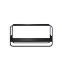 Ver imagem 2 de Sapateira com Banco Orgânica Curva 90cm com Pé Metal 100% BP Luna Preto