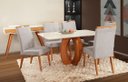 Ver imagem 1 de Mesa de jantar + 6 cadeiras Paris Tampo 160cm Castanho claro
