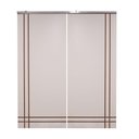 Ver imagem 3 de Porta Dupla Branco Prime Frisada Kit Alumínio F06 - 210x180