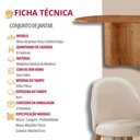 Ver imagem 7 de Mesa de Jantar Suiça 220cm Madeira Tampo Laminado Orgânico Linho Off / Imbuia Nat.