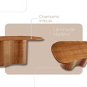 Ver imagem 4 de Mesa de Jantar Suiça 220cm Madeira Tampo Laminado Orgânico Linho Off / Imbuia Nat.
