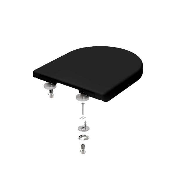 ASSENTO CARRARA DUNA LEVEL NEXO SMART VESUVIO NEO EASY CLEAN PRETO SOFT CLOSE RESINA TERMOFIXO TIGRE - 1