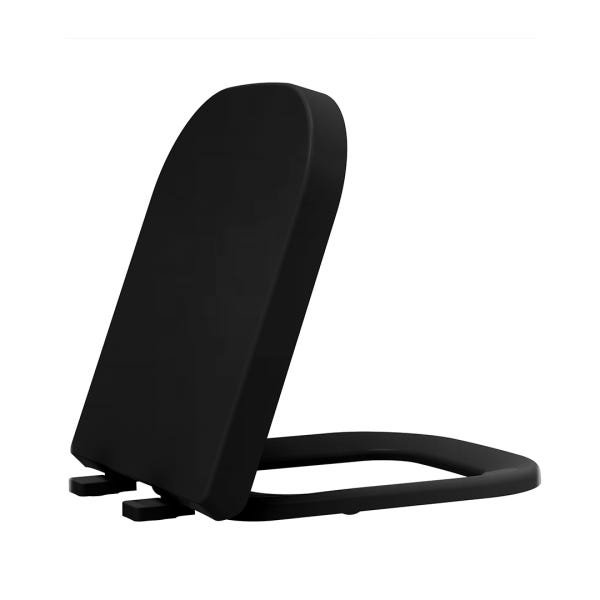 ASSENTO POLO UNIC QUADRA ROCA DEBBA GAP PRETO FOSCO SLOW CLOSE RESINA TERMOFIXO - 1