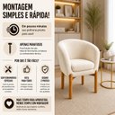 Ver imagem 6 de Poltrona Base Fixa Madeira Eucalipto Afrodite