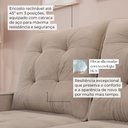 Ver imagem 5 de Sofá Retrátil Reclinável 3 Lugares Roma 2,40m Veludo Bege