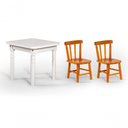 Ver imagem 1 de Conjunto Mesinha Infantil Branca com 2 Cadeiras Kids Natural