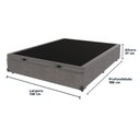 Ver imagem 3 de Base Box Baú Casal Bege de Madeira 138cm Kazamix Cinza