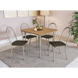 Conjunto 4 Pés Sena M057 Kappesberg Base P/ Mesa Cor Níquel - 5