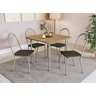 Conjunto 4 Pés Sena M057 Kappesberg Base P/ Mesa Cor Níquel - 5