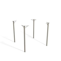Conjunto 4 Pés Sena M057 Kappesberg Base P/ Mesa Cor Níquel - 1