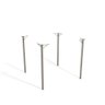 Conjunto 4 Pés Sena M057 Kappesberg Base P/ Mesa Cor Níquel - 1