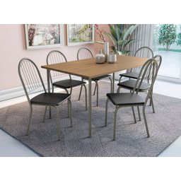 Conjunto 4 Pés Sena M057 Kappesberg Base P/ Mesa Cor Níquel - 4