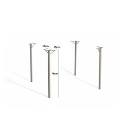 Conjunto 4 Pés Sena M057 Kappesberg Base P/ Mesa Cor Níquel - 6
