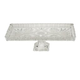 Travessa Com Pé De Cristal De Chumbo Dragon 34 X 15 X 10,5 - 1