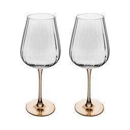Kit 2 Taças de Vinho de Vidro com Haste Âmbar Classic 560ml - 1
