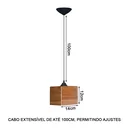 Ver imagem 4 de Kit com 3 Luminárias Minimalista Cannes de Teto 14cmx12cm em Madeira Nobre