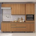 Ver imagem 1 de Armário de Cozinha Modulada Completa Reta 10 Peças 2,70m 324 Maxxi Canela Kappesberg