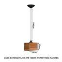Ver imagem 4 de Kit com 3 Luminárias Cannes de Teto 14cmx10cm em Madeira Nobre