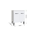 Ver imagem 3 de Balcão para Cozinha com Tampo 2 Portas Light Branco