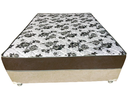 Ver imagem 2 de Cama Box Casal Suede Bege + Colchão Casal Suede Marrom Espuma 138x188x55