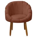 Ver imagem 2 de Poltrona Decorativa Orgânica Flora Fixa Recepção Estética Bouclê:bouclê Terracota
