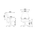 Ver imagem 4 de Cadeira de Escritório Executiva Operacional Lisa Backsystem Poliéster Plaxmetal Preto