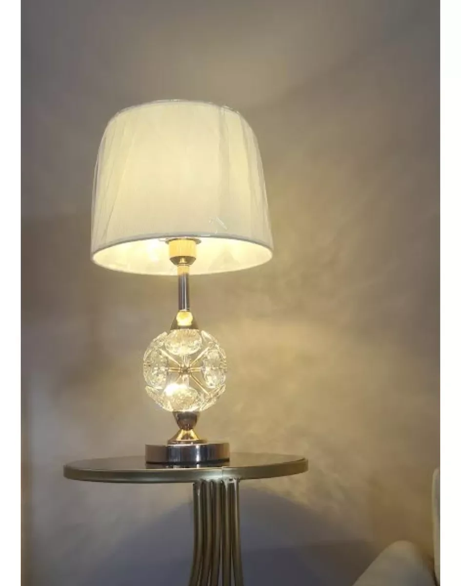 Ver imagem 4 de Abajur Luminária Quarto Sala Rosé Gold Globo Moderno 54x30