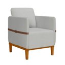 Ver imagem 3 de Poltrona Decorativa Estofada com Pés em Madeira Maciça Estelí Espresso Móveis