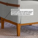 Ver imagem 7 de Poltrona Decorativa Estofada com Pés em Madeira Maciça Estelí Yescasa
