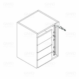 Fechadura Gaveta Frontal 1000mm 5 Gavetas - Fgvtn - 3 Fechadura Gaveta Frontal 1000mm 5 Gavetas - Fgvtn - 3