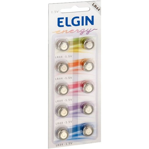 Bateria Alcalina Elgin Energy 1.5 V Lr44 Blister C/10