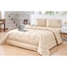 Edredom Casal Queen Cobertor Frio Quente Inverno Bege Cotex - 1