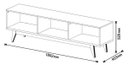 Ver imagem 6 de Rack com Painel Classic com 2 Gavetas 180cm Nature com Off White - Imcal Móveis