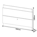Ver imagem 5 de Rack com Painel Classic com 2 Gavetas 180cm Nature com Off White - Imcal Móveis