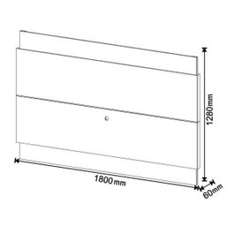Rack com Painel Classic com 2 Gavetas 180cm Nature com Off White - Imcal Móveis - 5