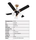 Ver imagem 5 de Ventilador De Teto New Zeta 4 Pás De MDF Preto/Cobre 127v Venti-Delta