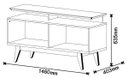 Ver imagem 5 de Rack com Painel Classic com 1 Gaveta 1.4 Nature com Off White - Imcal Móveis