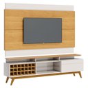 Ver imagem 1 de Rack com Painel Classic +Ad 220cm com LED Nature com Off White - Imcal Móveis